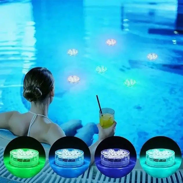4 vodootporna LED svetla s daljinskim upravljačem | AQUASHEIN